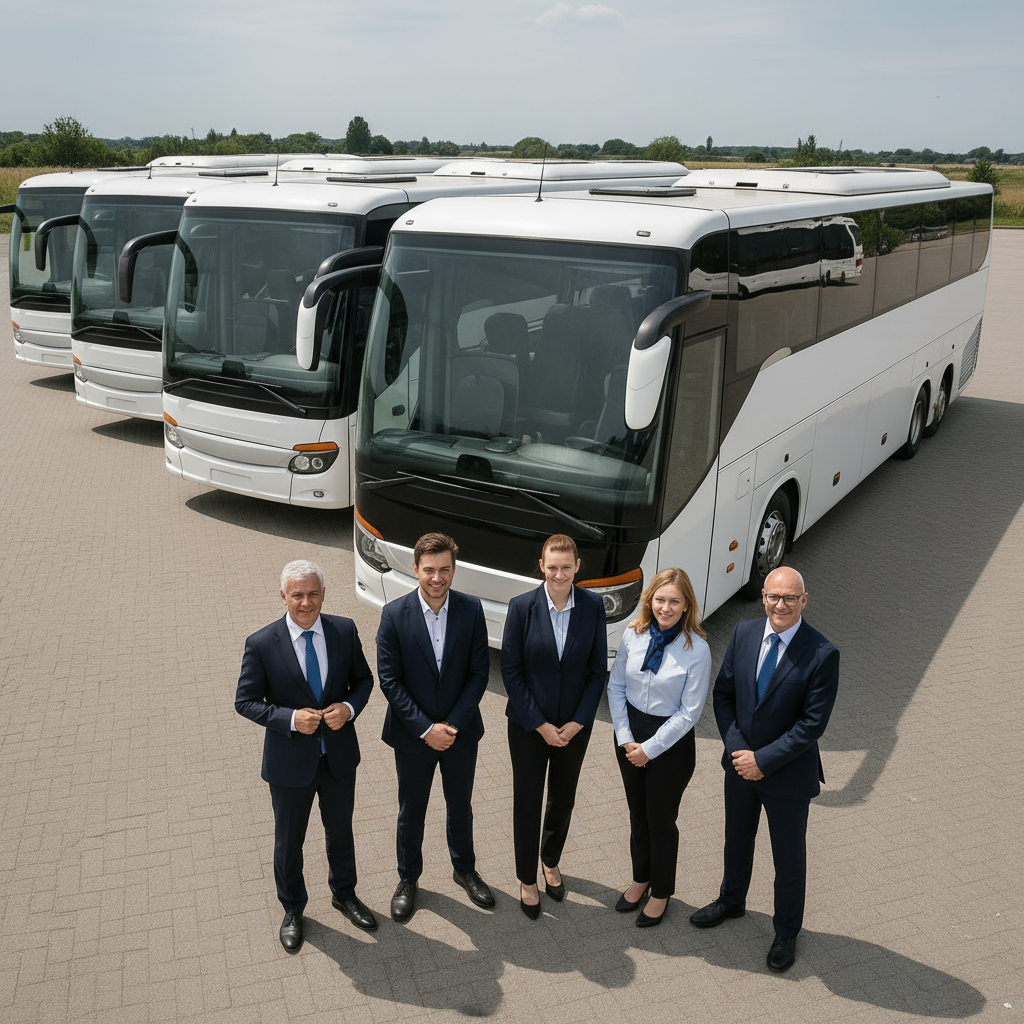Spain Bus Rentals modern coach and minibus fleet in Spain
